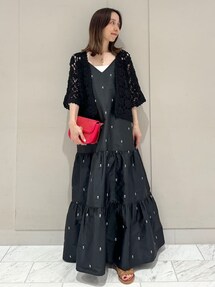 ne Quittez pas エンブロイダリー キャミソールドレス M ブラック Demi-Luxe BEAMS（デミルクス ビームス）の「ne Quittez pas × Demi