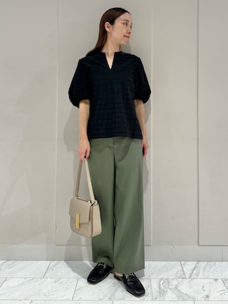 Ballsey ボーダーサッカー キーネックブラウス ボールジィ BALLSEY（ボールジィ）の「ボーダーサッカー キーネックブラウス