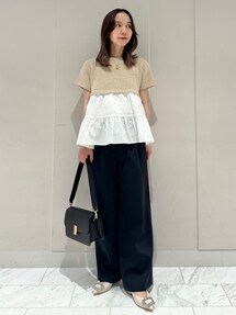✨️美品✨ ボールジィ Ballsey 半袖 ティアードプルオーバー【S】ベージュ BALLSEY｜ボールジィのTシャツ/カットソー（半袖）通販 - ZOZOTOWN
