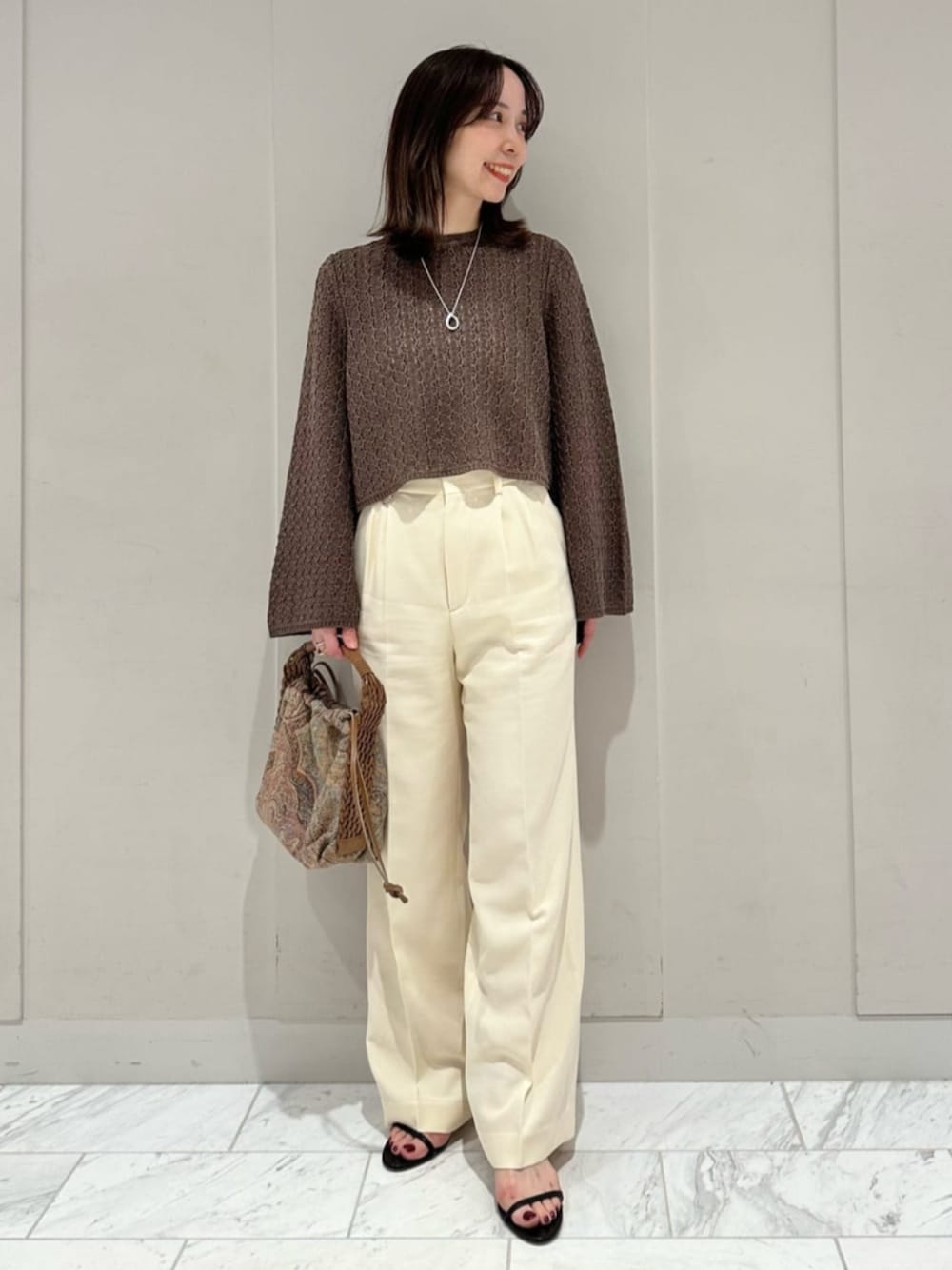 極美品　BALLSEY ヘンプシルクニット ショートプルオーバー BALLSEY（ボールジィ）の「ヘンプシルクニット ショートプル