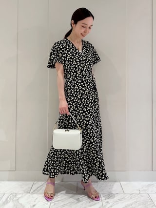 最終値下げ　ボールジィ コットンシルク　フラワープリント　ワンピース 最終値下げ ボールジィ コットンシルク フラワープリント