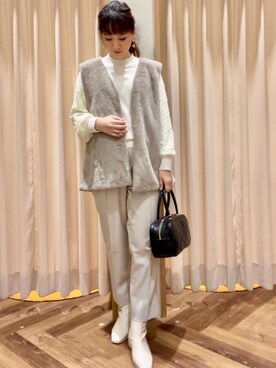 「Te chichi TERRASSE（テチチテラス）のアイテム（アクセサリー）」を使った、ericoさん（レディース・159cm）の秋コーディネート