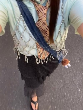 「アイテム（その他トップス）」を使った、ちゃさん（レディース・164cm）の秋コーディネート