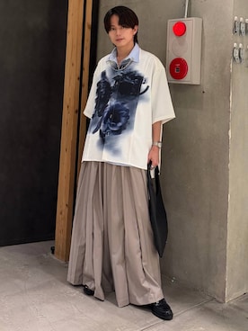 「HARE（ハレ）のアイテム（スラックス）」を使った、ゆーたさん（メンズ・165cm）の夏コーディネート