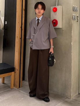 「HARE（ハレ）のアイテム（パンツ）」を使った、ゆーたさん（メンズ・165cm）の春コーディネート