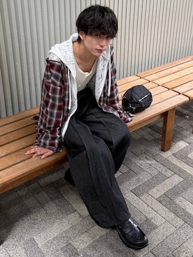 「HARE（ハレ）のアイテム（タンクトップ）」を使った、ゆーたさん（メンズ・165cm）の夏コーディネート