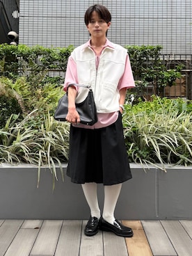 「HARE（ハレ）の【SILVER925 MADE IN JAPAN】シルバー925レースネックレス(HARE)（ネックレス、シルバー系）」を使った、ゆーたさん（メンズ・165cm）の夏コーディネート