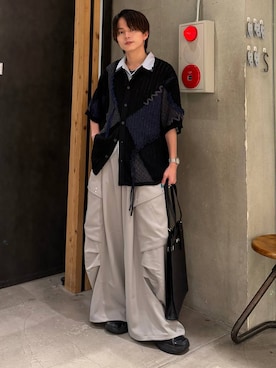 「HARE（ハレ）のアイテム（バッグ）」を使った、ゆーたさん（メンズ・165cm）の夏コーディネート