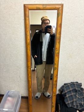 「アイテム（スウェット）」を使った、としさん（メンズ・183cm）の秋コーディネート