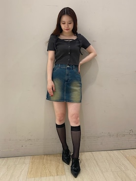 「SPIRALGIRL（スパイラルガール）のアイテム（パンプス）」を使った、YU-KAさん（レディース・152cm）の夏コーディネート
