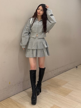 「SPIRALGIRL（スパイラルガール）のアイテム（トップス）」を使った、YU-KAさん（レディース・152cm）の夏コーディネート