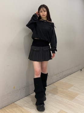 「SPIRALGIRL（スパイラルガール）のアイテム（トップス）」を使った、YU-KAさん（レディース・152cm）の秋コーディネート