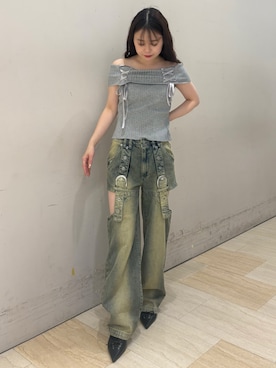 「SPIRALGIRL（スパイラルガール）のアイテム（パンプス）」を使った、YU-KAさん（レディース・152cm）の夏コーディネート