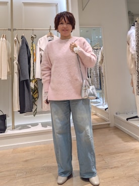 「アイテム（イヤリング）」を使った、kumaさん（レディース・153cm）の秋コーディネート