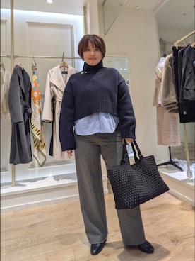 「アイテム（その他トップス）」を使った、kumaさん（レディース・153cm）の秋コーディネート