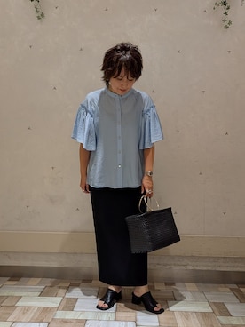 「NOLLEY’S Sophi（ノーリーズソフィ）のアイテム」を使った、kumaさん（骨格ストレート・レディース・153cm）の夏コーディネート