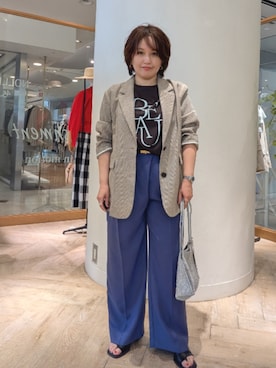 「NOLLEY’S（ノーリーズ）のアイテム」を使った、kumaさん（レディース・153cm）の春コーディネート