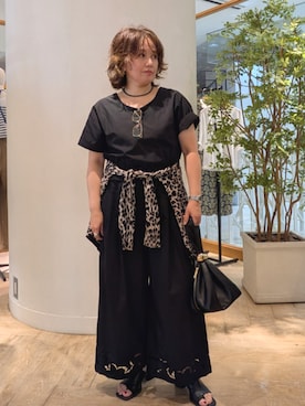「NOLLEY’S（ノーリーズ）のアイテム（アクセサリー）」を使った、kumaさん（レディース・153cm）の夏コーディネート