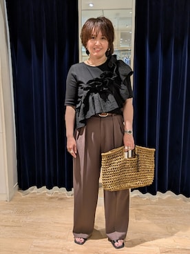 「NOLLEY’S Sophi（ノーリーズソフィ）のアイテム」を使った、kumaさん（骨格ストレート・レディース・153cm）の春コーディネート