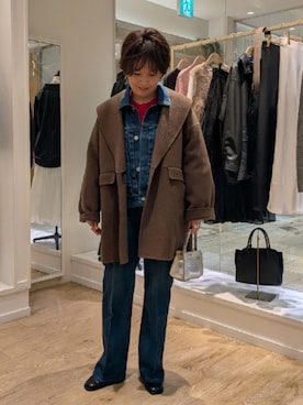 「アイテム（その他アウター）」を使った、kumaさん（レディース・153cm）の秋コーディネート