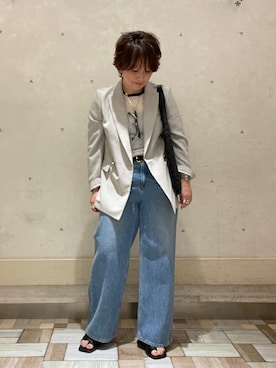 「NOLLEY’S Sophi（ノーリーズソフィ）のアイテム（ジャケット/アウター）」を使った、kumaさん（骨格ストレート・レディース・153cm）の春コーディネート