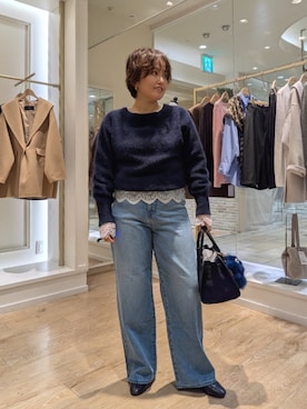 「アイテム（チャーム）」を使った、kumaさん（レディース・153cm）の秋コーディネート