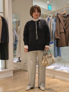 「アイテム（リング）」を使った、kumaさん（レディース・153cm）の冬コーディネート