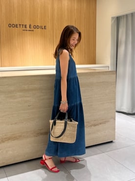 「ODETTE E ODILE（オデットエオディール）のアイテム」を使った、NATSUMIさん（レディース・156cm）の夏コーディネート