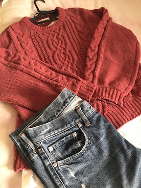 「pink adobe（ピンクアドベ）のアイテム」を使った、♡ごえ♡さん（レディース・164cm）の冬コーディネート