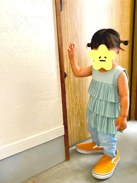 「BRANSHES（ブランシェス）のアイテム（チュニック）」を使った、a___oさん（キッズ・80cm）の夏コーディネート