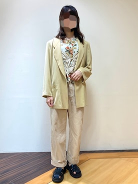 「アイテム（その他トップス）」を使った、きななさん（レディース・157cm）の秋コーディネート