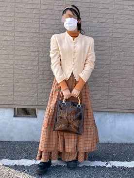 「RETRO GIRL（レトロガール）のアイテム（バッグ）」を使った、きななさん（レディース・156cm）の春コーディネート