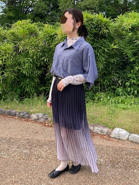 「MURUA（ムルーア）のアイテム（スカート）」を使った、きななさん（レディース・157cm）の秋コーディネート