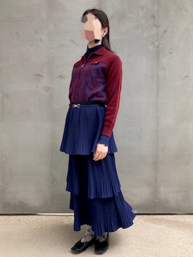 「アイテム（パンプス）」を使った、きななさん（レディース・156cm）の冬コーディネート