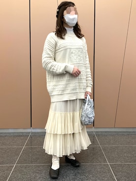 「アイテム（その他トップス）」を使った、きななさん（レディース・157cm）の冬コーディネート