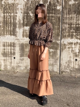 「Sugar spoon（シュガースプーン）のアイテム」を使った、きななさん（レディース・157cm）の秋コーディネート