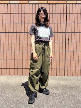 「Design Tshirts Store graniph（デザイン　ティーシャツ　ストア　グラニフ）のアイテム」を使った、きななさん（レディース・156cm）の夏コーディネート