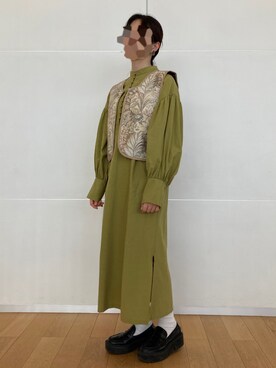 「apres jour mignon（アプレジュールミニョン）のアイテム（ワンピース/ドレス）」を使った、きななさん（レディース・157cm）の秋コーディネート