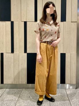 「GU（ジーユー）のアイテム（パンプス）」を使った、きななさん（レディース・157cm）の秋コーディネート