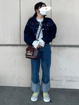 「BUBBLES（バブルス）のアイテム（ジャケット/アウター）」を使った、莉さん（レディース・149cm）の春コーディネート