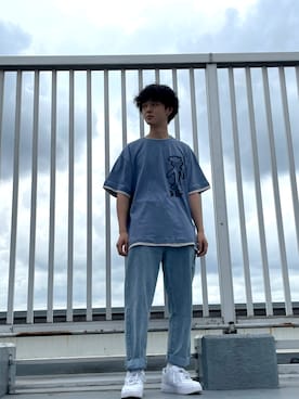 「HOOK（フック）のアイテム（デニムパンツ）」を使った、raimu さん（メンズ・170cm）の夏コーディネート