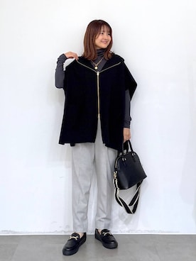 「アイテム（ハンドバッグ）」を使った、MAIKOさん（レディース・150cm・30代）の秋コーディネート