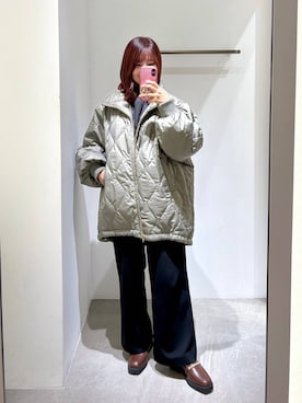 「アイテム（MA-1）」を使った、MAIKOさん（レディース・150cm）の秋コーディネート