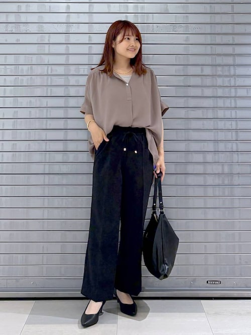 Flamingo Firm　セミバギーパンツ flamingo firm | 【NEW】 ◇ tencel pique hem slit pants color