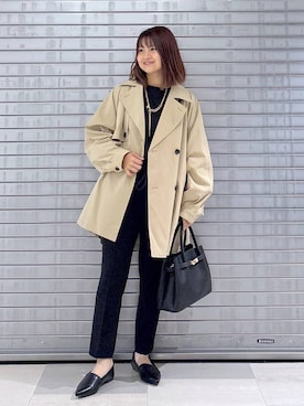 「アイテム（トレンチコート）」を使った、MAIKOさん（レディース・150cm）の秋コーディネート