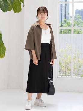 「Elura（エルーラ）のアイテム（スニーカー）」を使った、MAIKOさん（レディース・150cm）の夏コーディネート