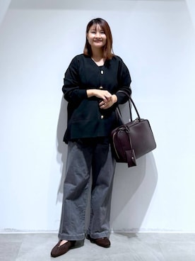 「アイテム（ボストンバッグ）」を使った、MAIKOさん（レディース・150cm）の秋コーディネート