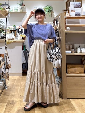 「studio CLIP（スタディオクリップ）のアイテム（キャップ）」を使った、MAIKOさん（レディース・150cm）の春コーディネート