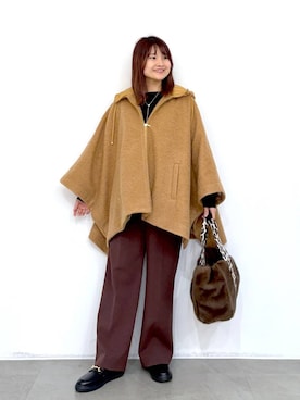 「Elura（エルーラ）のアイテム」を使った、MAIKOさん（レディース・150cm）の冬コーディネート