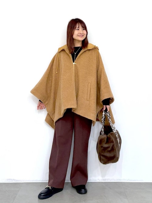 セール】カーリーシャギーポンチョ/632315（ポンチョ）｜Elura